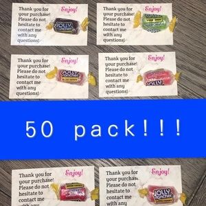 50 Thank You Cards With Jolly Ranchers